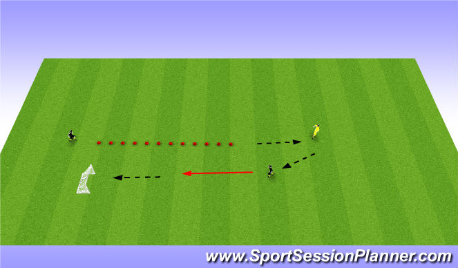 Football/Soccer Session Plan Drill (Colour): 10 cone
