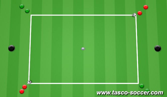 Football/Soccer Session Plan Drill (Colour): diagonal run circuit