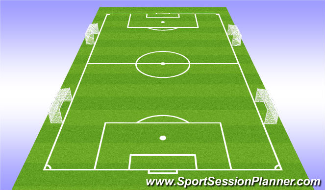 Football/Soccer Session Plan Drill (Colour): 9v9
