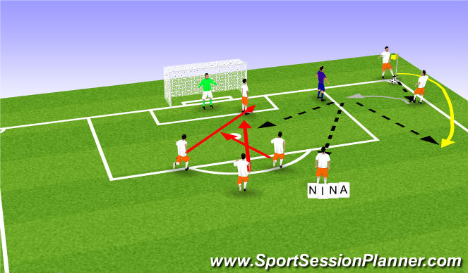 Football/Soccer Session Plan Drill (Colour): 3