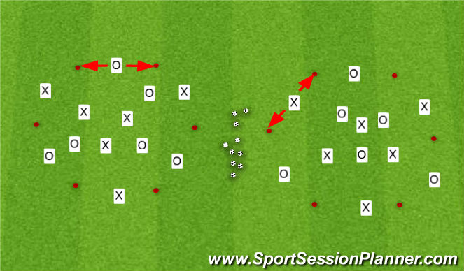 Football/Soccer Session Plan Drill (Colour): Warm-up