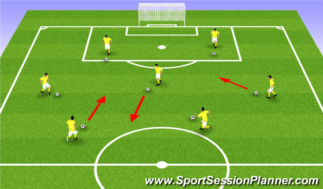 Football/Soccer Session Plan Drill (Colour): Warm Up