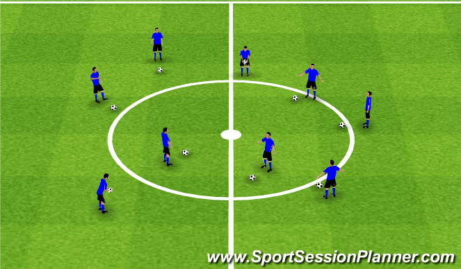 Football/Soccer Session Plan Drill (Colour): Ball Mastery: Juggling