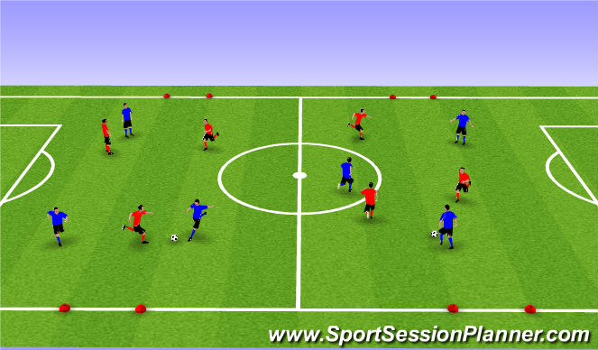 Football/Soccer Session Plan Drill (Colour): ESSG: Ball Mastery