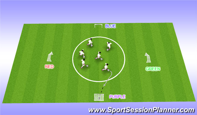 Football/Soccer Session Plan Drill (Colour): Technical