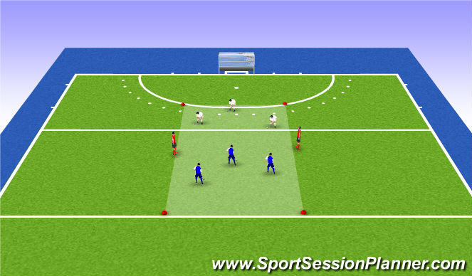 Hockey Session Plan Drill (Colour): Screen 1