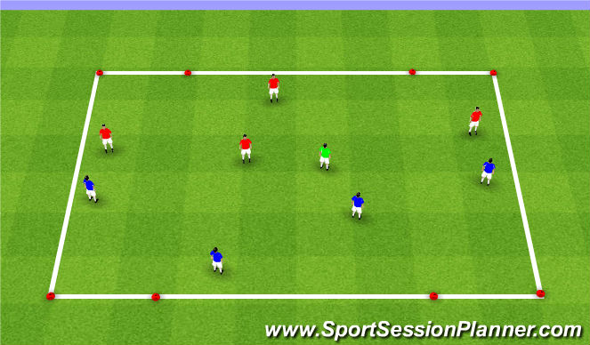 Football/Soccer Session Plan Drill (Colour): Stage 1