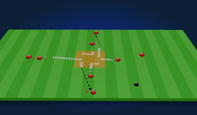 Football/Soccer Session Plan Drill (Colour): Technical Warm Up: Chaos Box