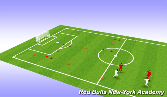 Football/Soccer Session Plan Drill (Colour): Warm up