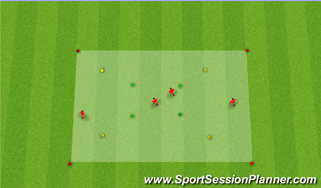 Football/Soccer Session Plan Drill (Colour): Technical Warm Up: