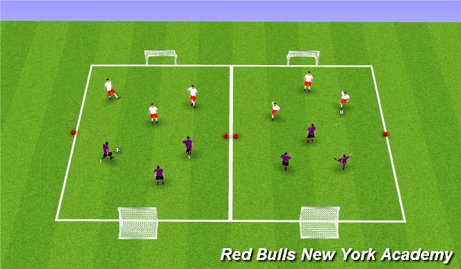 Football/Soccer Session Plan Drill (Colour): 3v3 Tournament