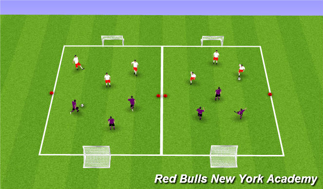 Football/Soccer Session Plan Drill (Colour): 3v3 Tournament