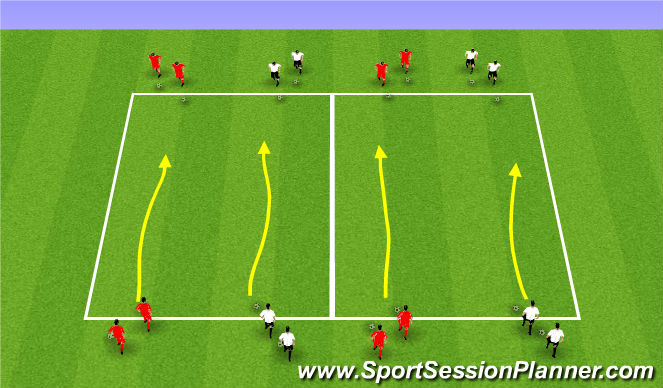 Football/Soccer Session Plan Drill (Colour): Warm Up