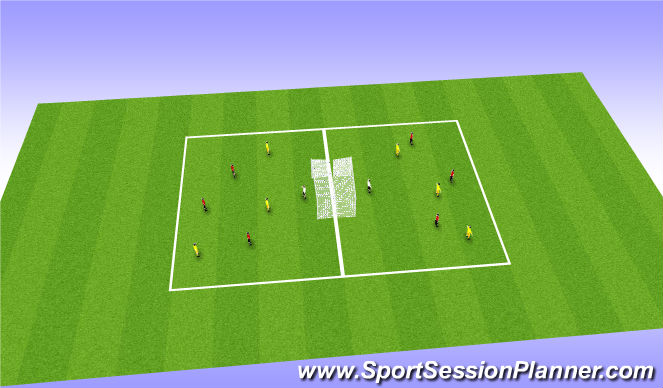 Football/Soccer Session Plan Drill (Colour): shooting game