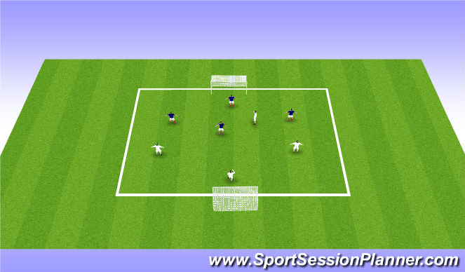 Football/Soccer Session Plan Drill (Colour): Conditioned Game -