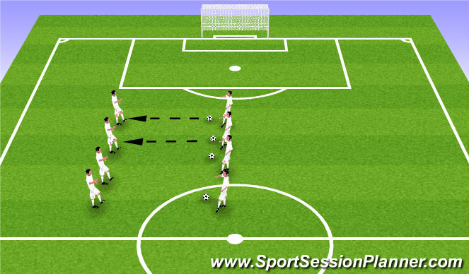 Football/Soccer Session Plan Drill (Colour): Passing in Two's