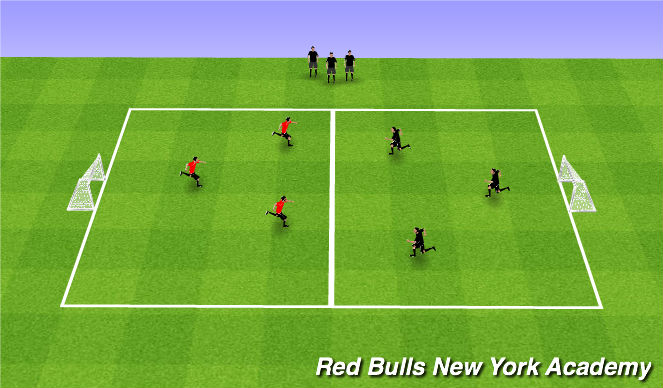 Football/Soccer Session Plan Drill (Colour): 3v3v3