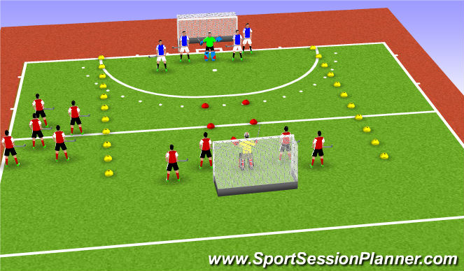 Hockey Session Plan Drill (Colour): Game 5s
