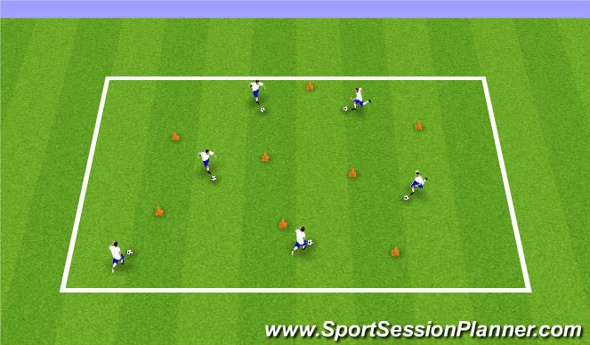 Football/Soccer Session Plan Drill (Colour): Coney Island