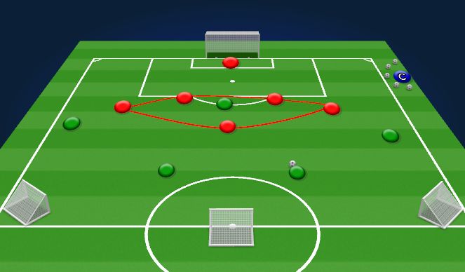 Football/Soccer Session Plan Drill (Colour): Defensive Positioning