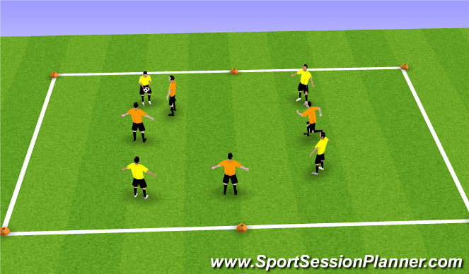 Football/Soccer Session Plan Drill (Colour): Variation 1