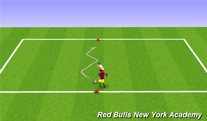 Football/Soccer Session Plan Drill (Colour): Warm Up 2/2