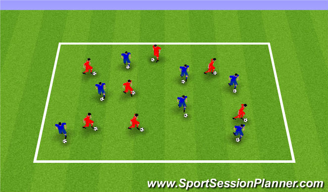 Football/Soccer Session Plan Drill (Colour): Warm Up