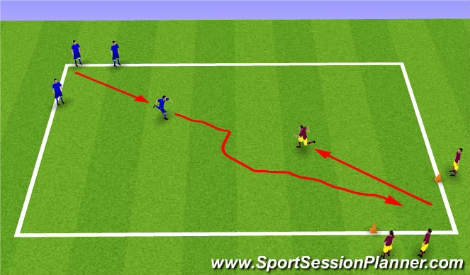 Football/Soccer Session Plan Drill (Colour): Warm Up 1/2