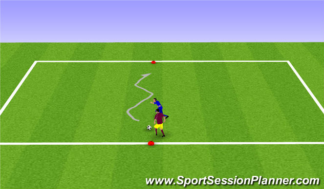 Football/Soccer Session Plan Drill (Colour): Warm Up 2/2
