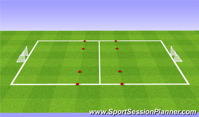 Football/Soccer Session Plan Drill (Colour): Conditioned Game