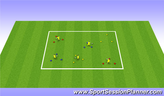 Football/Soccer Session Plan Drill (Colour): Technical Practice