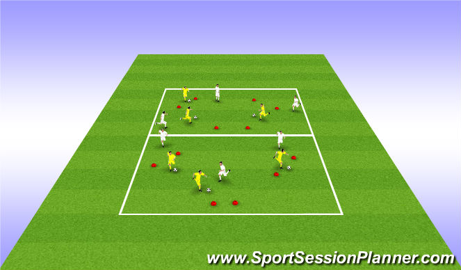 Football/Soccer Session Plan Drill (Colour): Skill Development