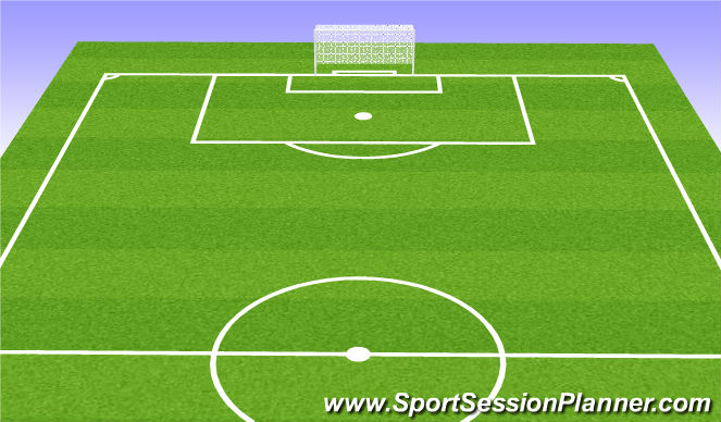 Football/Soccer Session Plan Drill (Colour): ESSG - 10v9
