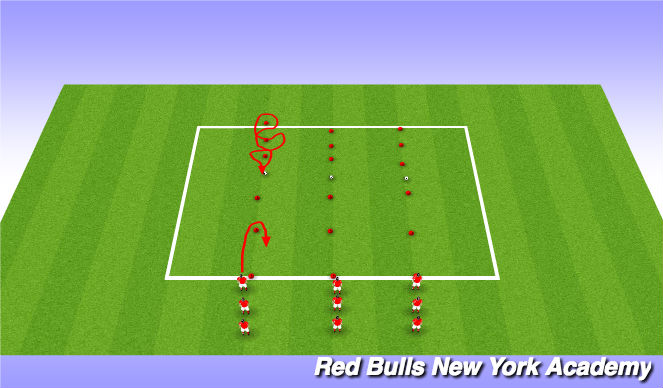 Football/Soccer Session Plan Drill (Colour): Warm