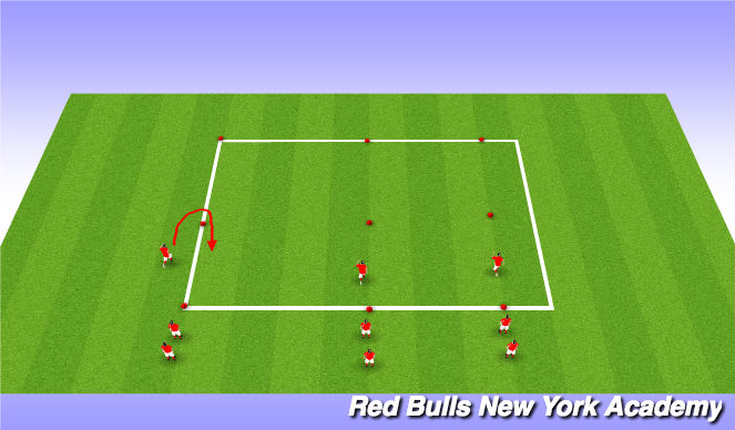 Football/Soccer Session Plan Drill (Colour): Warm up