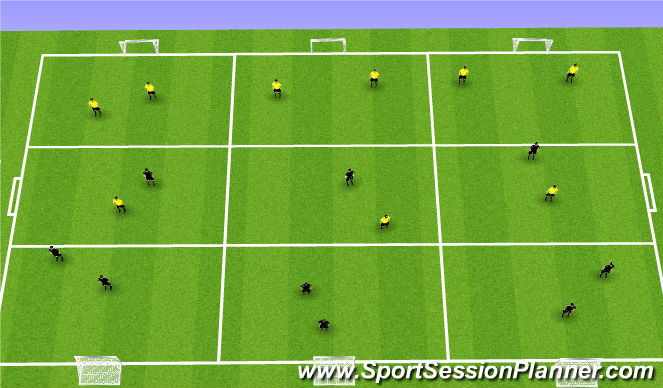 Football/Soccer Session Plan Drill (Colour): SS warm up