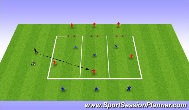 Football/Soccer Session Plan Drill (Colour): Passing Practice