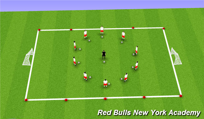 Football/Soccer Session Plan Drill (Colour): Main Activity