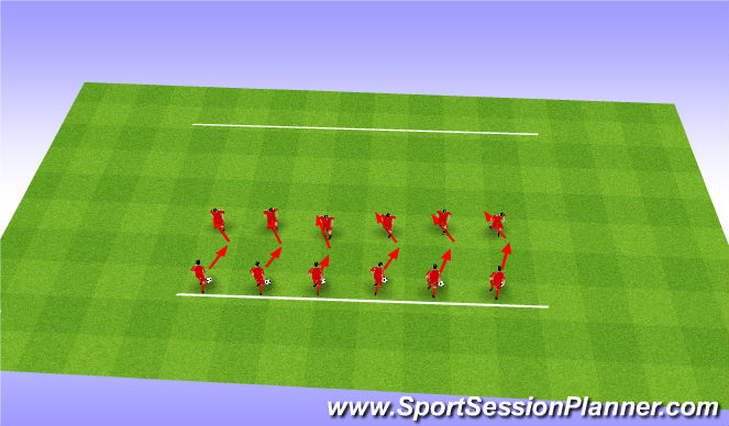 Football/Soccer Session Plan Drill (Colour): Dribbling