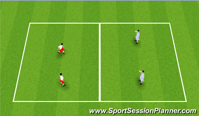 Football/Soccer Session Plan Drill (Colour): Soccer Tennis