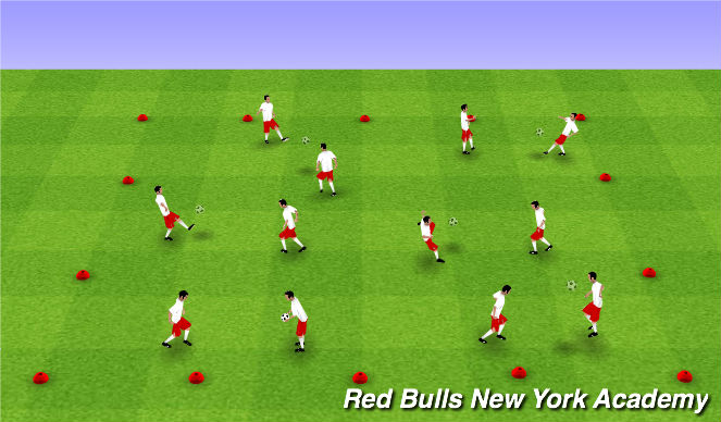 Football/Soccer Session Plan Drill (Colour): Juggling Warm-Up