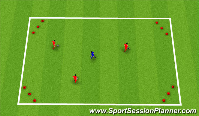 Football/Soccer Session Plan Drill (Colour): Warm up: