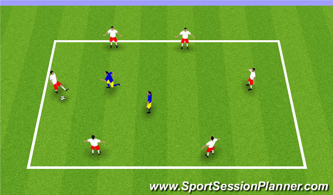 Football/Soccer Session Plan Drill (Colour): Warm Up