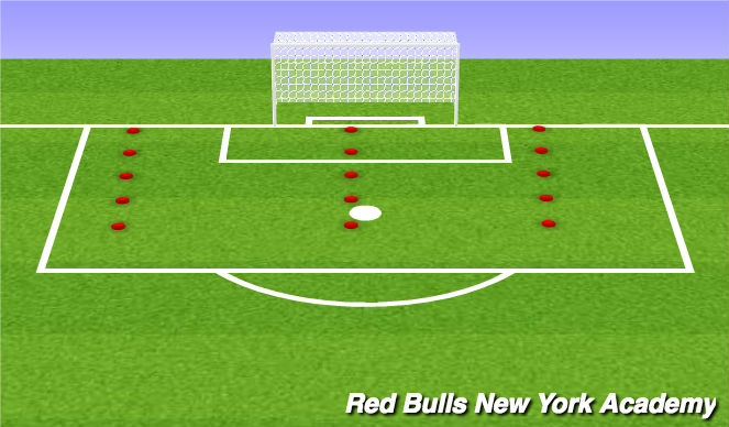 Football/Soccer Session Plan Drill (Colour): Warm up