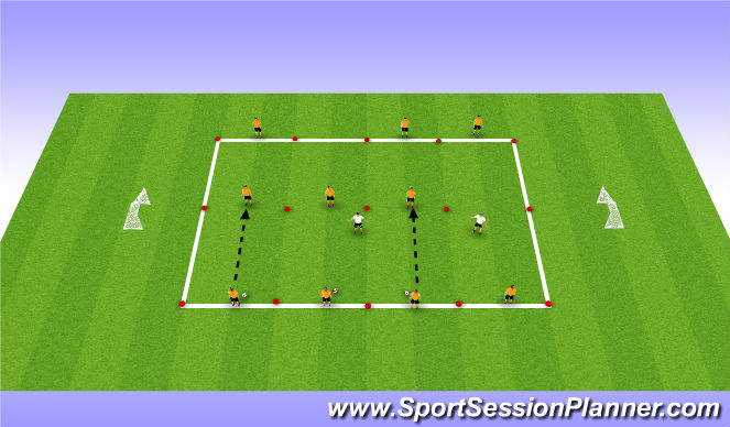 Football/Soccer Session Plan Drill (Colour): Skill