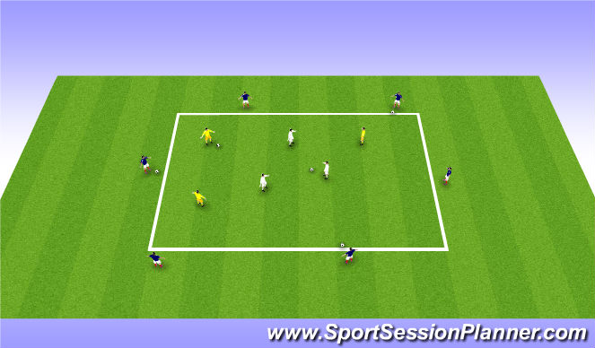 Football/Soccer Session Plan Drill (Colour): Warm Up
