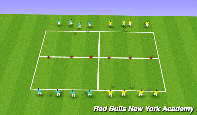 Football/Soccer Session Plan Drill (Colour): Technical Repetition