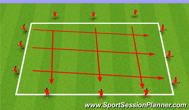 Football/Soccer Session Plan Drill (Colour): Ball Mastery Warm Up
