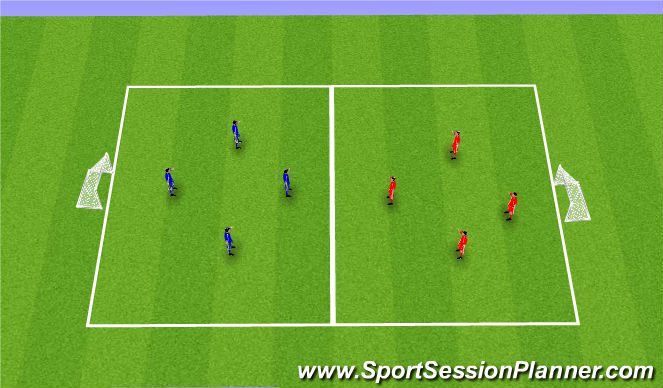 Football/Soccer Session Plan Drill (Colour): Game - 4v4