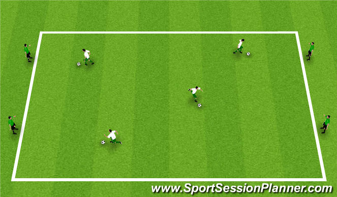Football/Soccer Session Plan Drill (Colour): Warm-Up: Pass and Switch